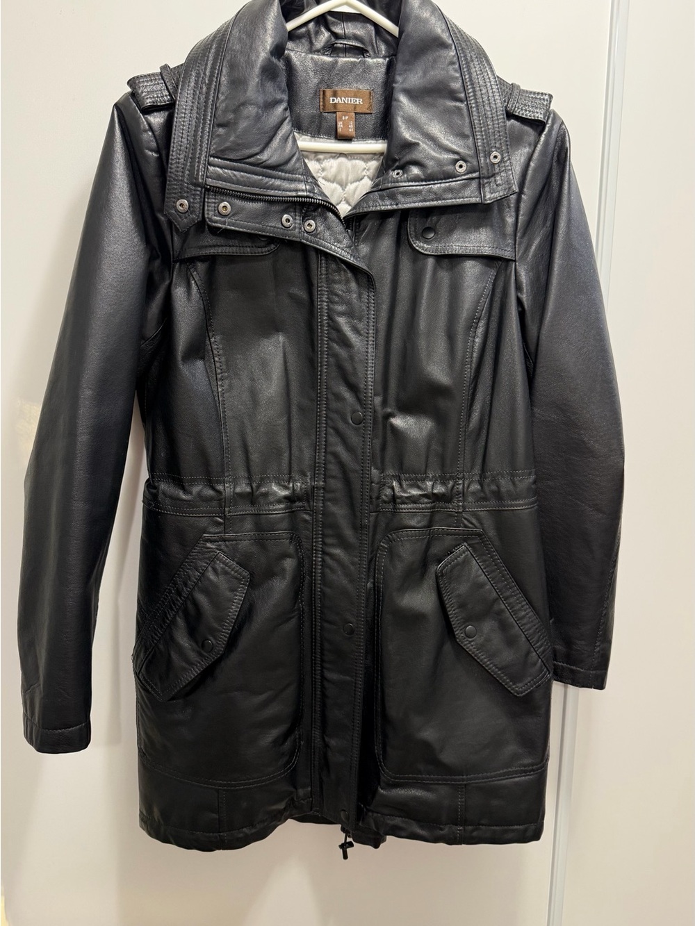 Danier Black Leather Coat